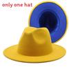 Vintage Woll-Fedora-Hut mit breiter Krempe für Herren Damen Sommer Sonnenschutz