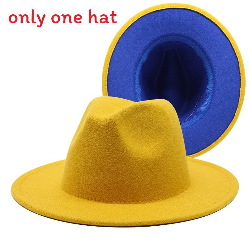 Vintage Woll-Fedora-Hut mit breiter Krempe für Herren Damen Sommer Sonnenschutz