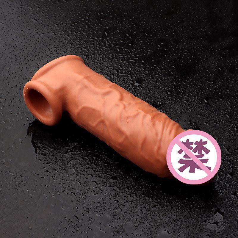Thickened Wolf Tooth Penis Sleeve Set - Hollow Dildo for Men & Women