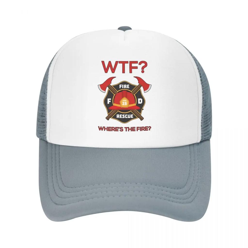 Custom Funny Firefighter Baseball Cap Unisex Women Adjustable Fire Rescue FireUnisex Trucker Hat Streetwear Snapback Caps