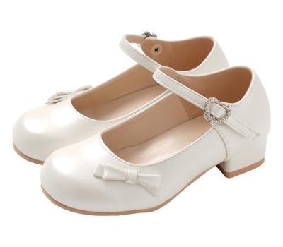 Formal Shoes for Dress Piano White X Beige 22cm [Arisana] Girls, Kids, Shoes, Recital, Children's Shoes, Evelyn, Sole,