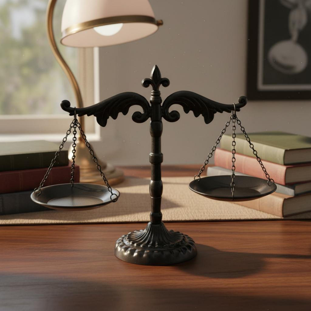 Decorative Balance Scale Antique Finish Vintage Balance Scale Tabletop Decor Freestanding Stable Base for Shelf