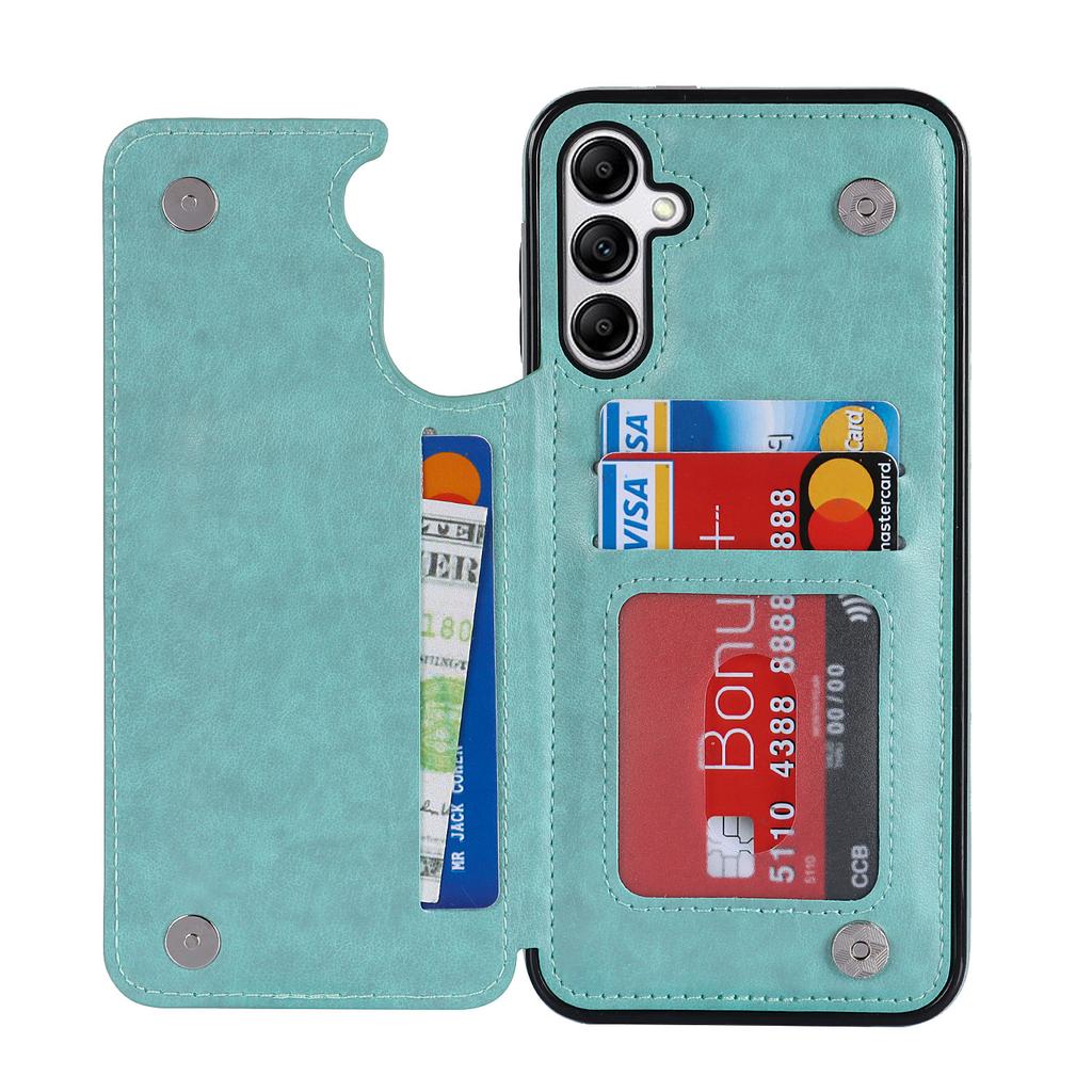 Capa magnética para celular Samsung Galaxy A15 5G com estampa de flor de mandala e compartimentos para cartão