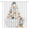 Animal Shower Curtain, Cartoon Cat Dog Bathtub Shower Cute Kids Boys Girls Bathroom Decorative Shower Curtains