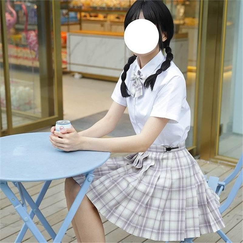 Authentic Japanese Style Summer JK Academy Short Sleeve Shirt with Square Collar