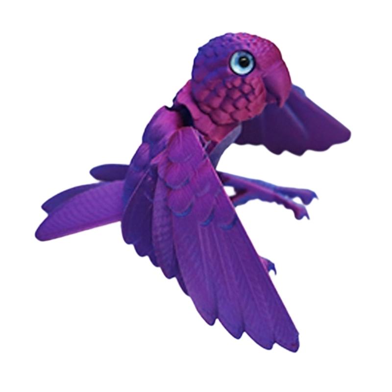 Flexible Joints Articulated Parrots Fidgety Toy Desktop Decors 3D Printed Parrots,Realistic Parrots Statue Home Decors