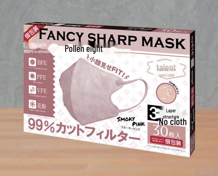 

3D стерео сонцезахисна маска: Тонка, барвиста, дихаюча, захищена від вух, повністю японська упаковка Medium