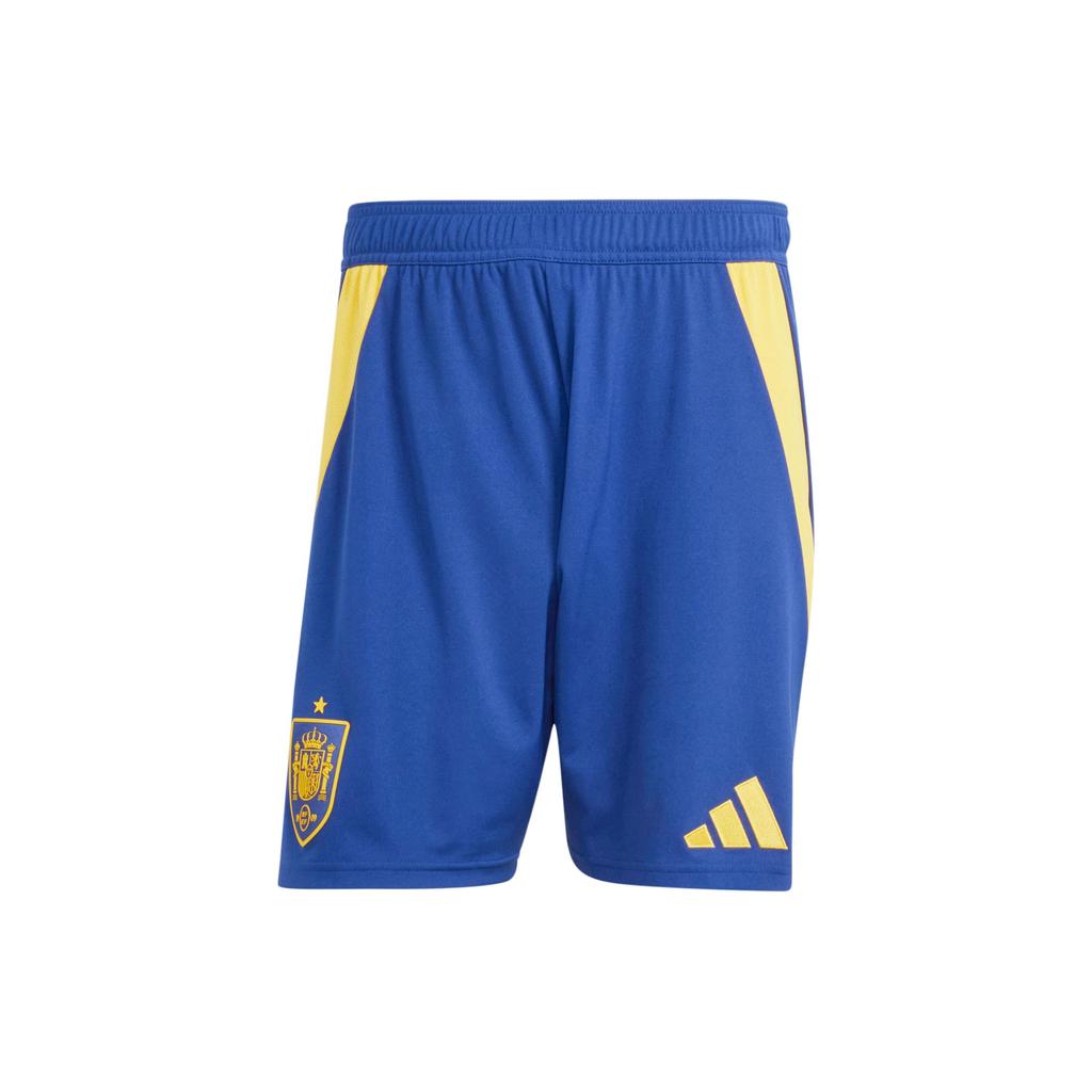 Adidas Spain 24 Home Shorts Embroidered Logo Two-Tone Straight Soccer Pants Fan Edition Men Bottoms Victory-Blue IW8150