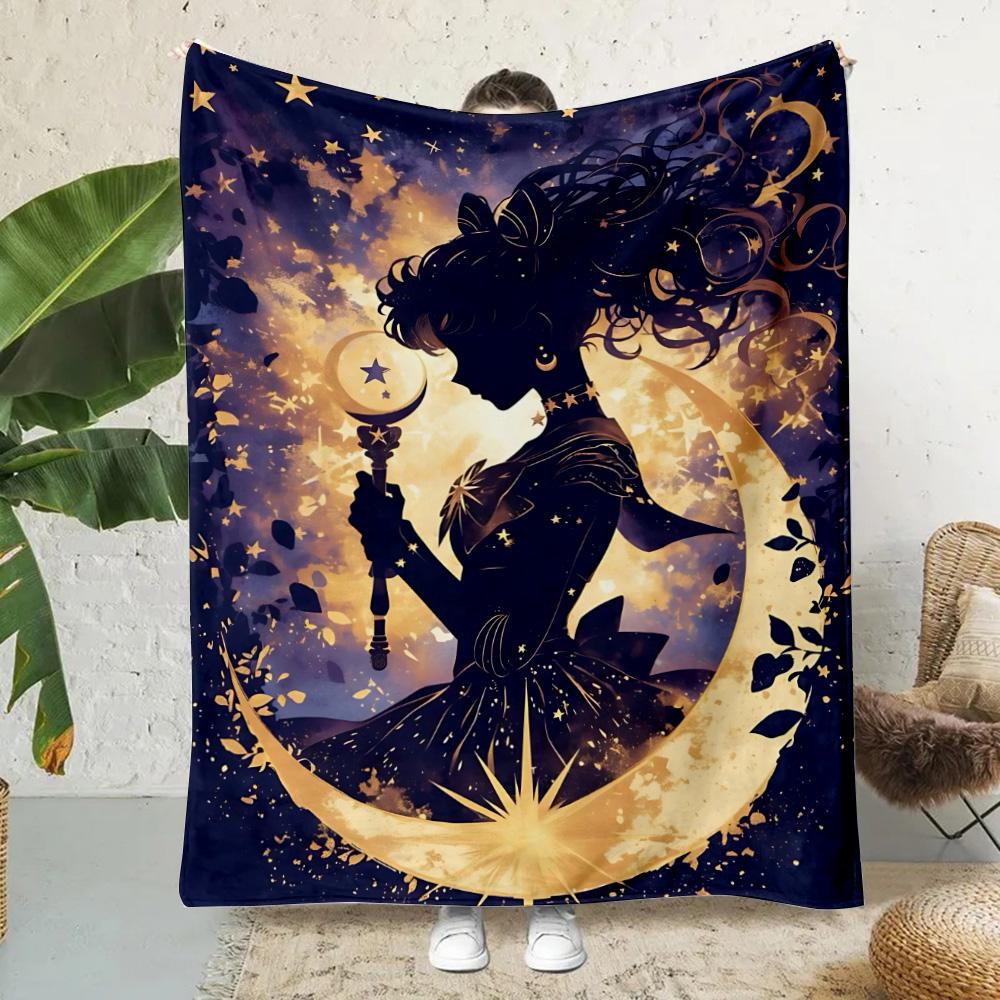 

Аниме Мультфильм С-Моряк Луна Принт Одеяло Одеяла для пикника Теплое Одеяло Мягкое и Удобное Одеяло Дом Путешествия Подарок на День Рождения 30x40in