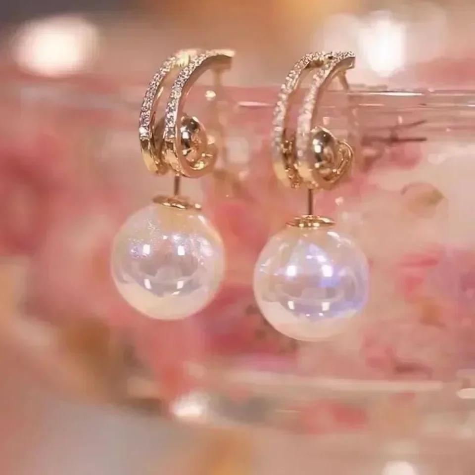 Französische High-End Braune Kristallohrringe für Damen Mode Luxuriös Personalisiert Tägliche Accessoires Abschlussball Jubiläumsgeschenke