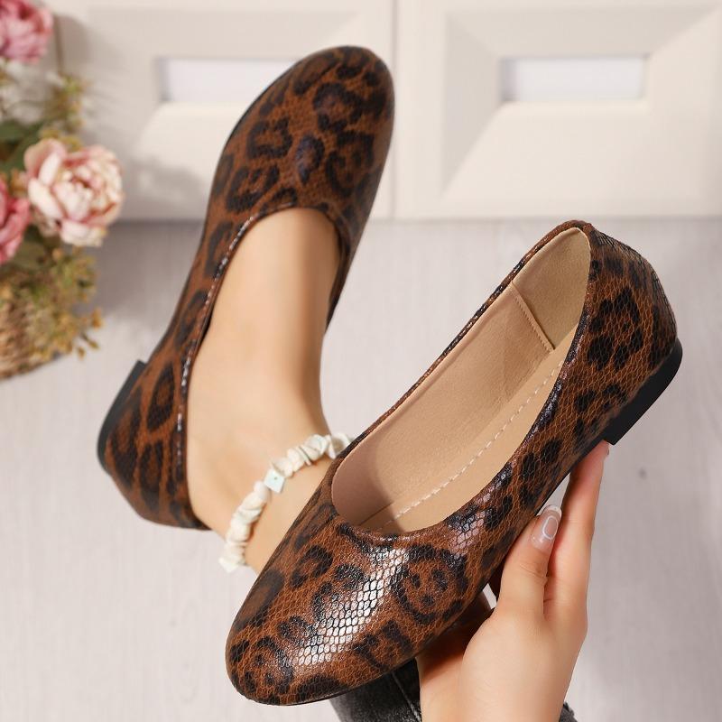 Leopard Flats Women Shoes Summer New Loafers Shoes 2025 Casual Sport Woman Sneakers Walking Shallow Marie Janes Zapatos