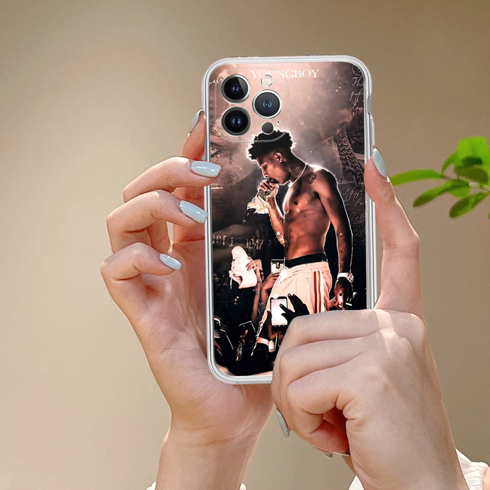 

Singer YoungBoy Never Broke Again For IPhone 11 12 13 14 15 16 17 Pro Max Plus 13 Mini Silicone Soft Transparent Back iPhone 14 plus