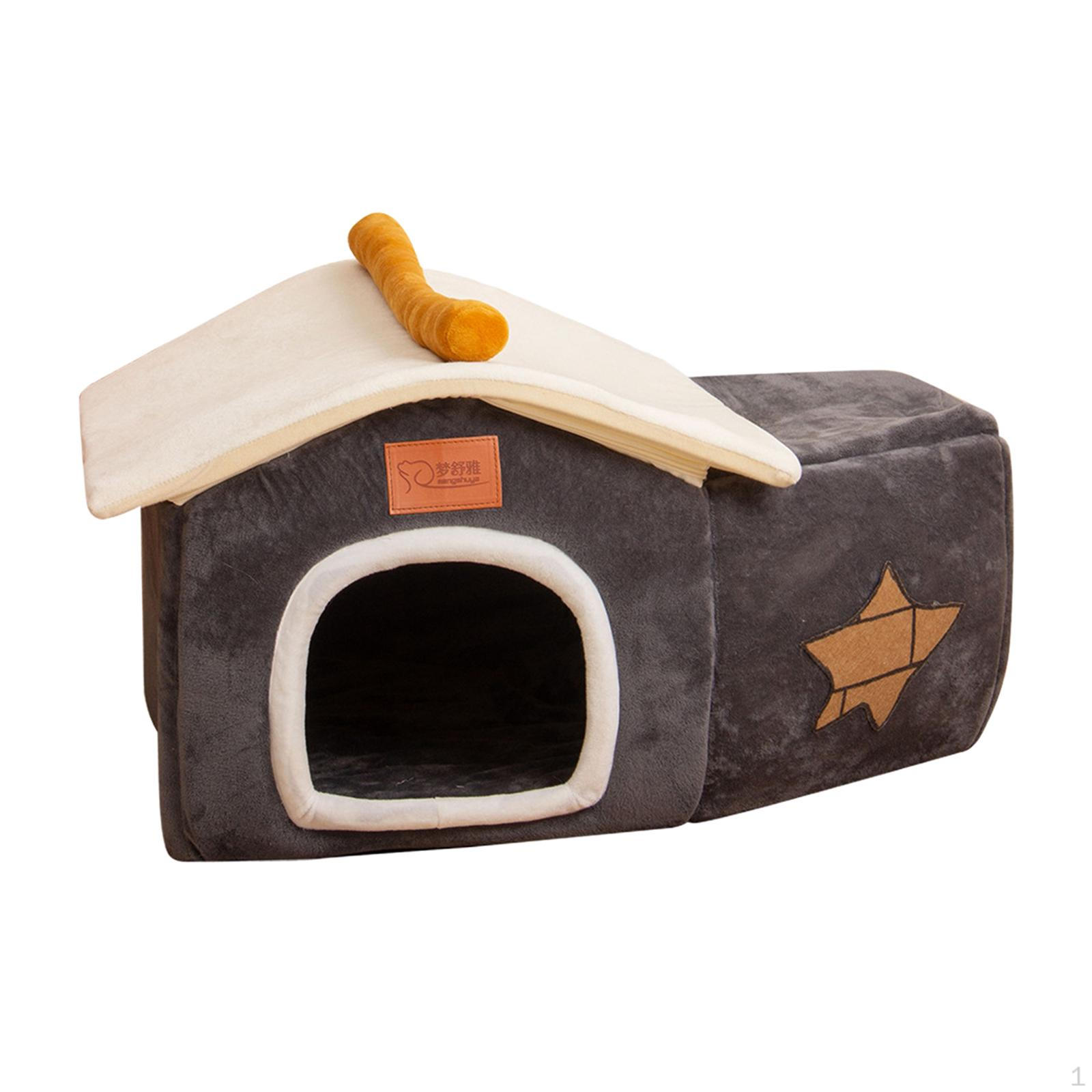 

Лежанка для кошки, домик для щенка, будка для собаки, нескользящая, моющаяся, удобная, самонагревающееся дно M