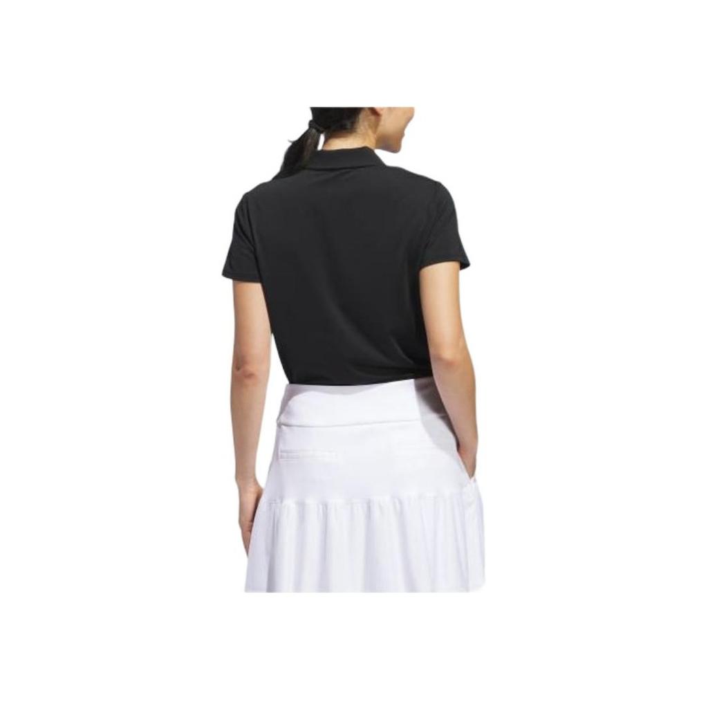 Adidas Ultimate365 Solid Short Sleeve Polo Shirt Women Polo Shirts Black IN2540