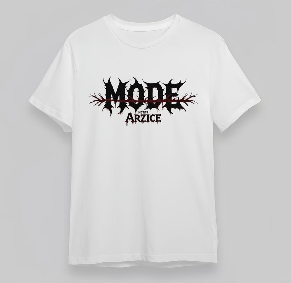

Men s T-shirt With Spiked MODE Text Graphic Unisex 100% Cotton Oversize Tops M