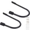 2 Pcs Black Curtain Hooks Reliable Material Wall Mounted Holders Metal Drapery Hooks Home Decor Window Tiebacks Curtain