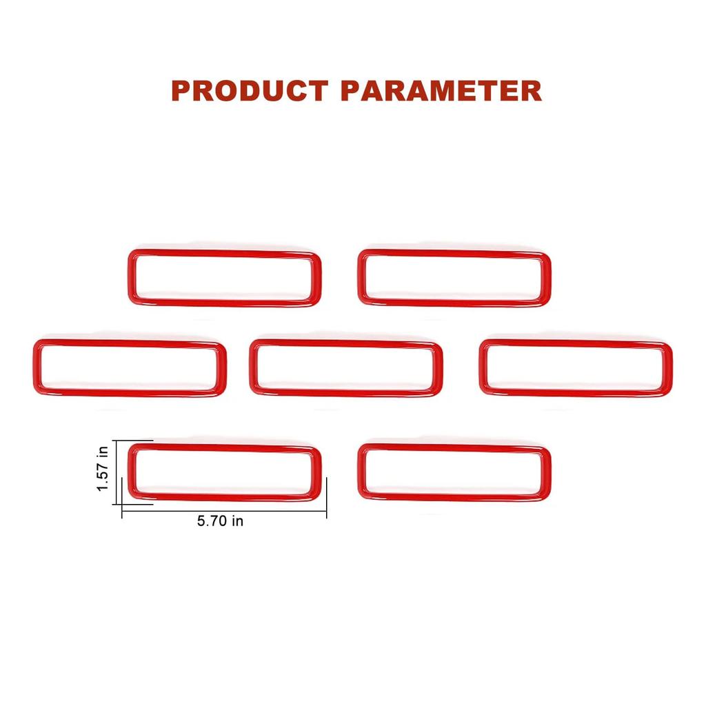 Hood Engine Air Vent Decoration Cover Red Trim Sticker For Jeep Wrangler JL Gladiator JT 2018-2025