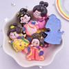 Resin Mix Colorful Cartoon Kawaii Cool Tang Dynasty Beauty Girl Flatback Figurine 10PCS Scrapbook DIY Bow Accessory Decor Crafts