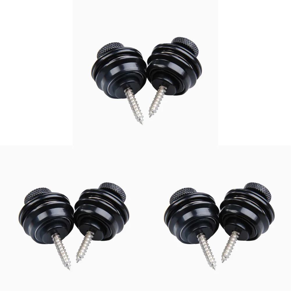 10-2PCS Electric Guitar Straplock Zinc Alloy Bass Safety Straplock Flat Head Non-slip Replacement Musical Instrument Accessories