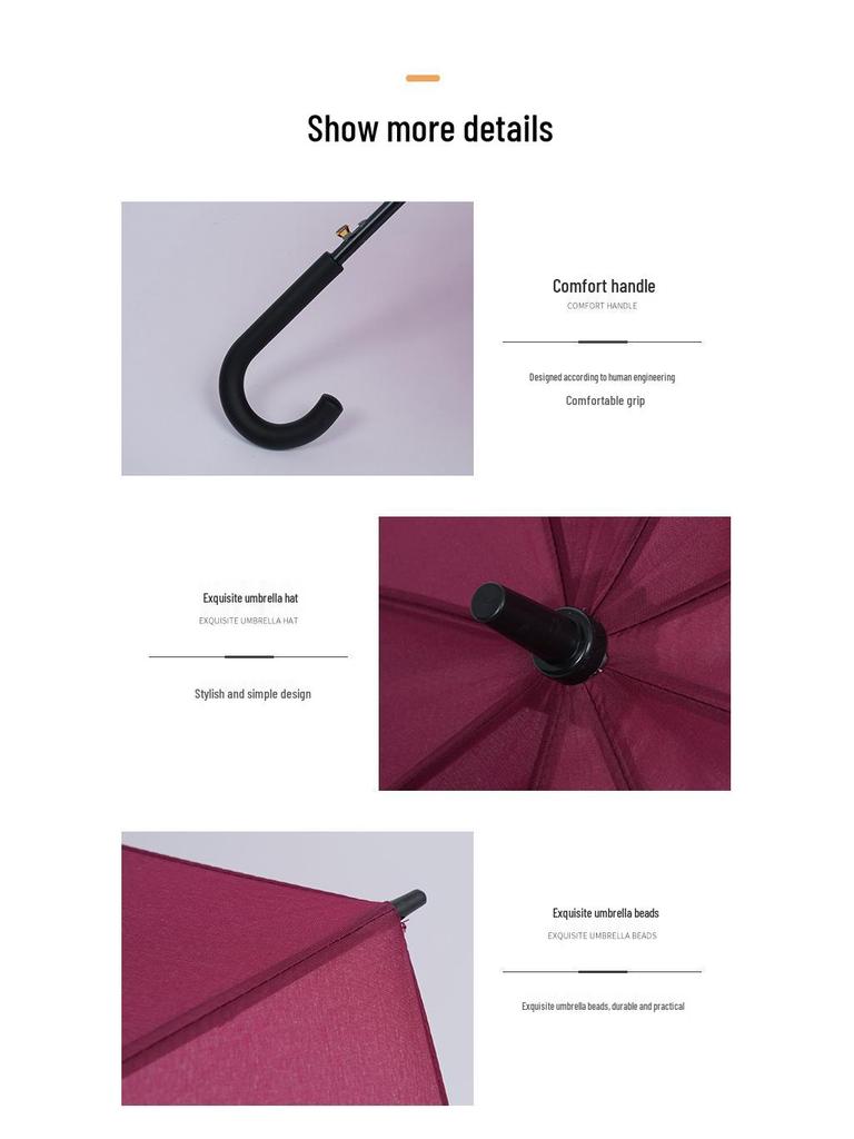 Automatic Golf Umbrella with Long Handle for Business, Custom Logo Printing Available.