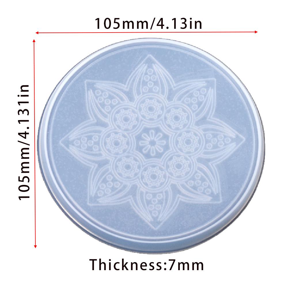 Transparent Coaster Silicone Mold Flower Tray Cup Mat Epoxy Resin Casting Mold Home Decoration For DIY Epoxy Resin Crafts Making
