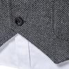 Mens Wool Mix Herringbone Tweed Check Vintage Collar Waistcoat Tailored Fit Vest