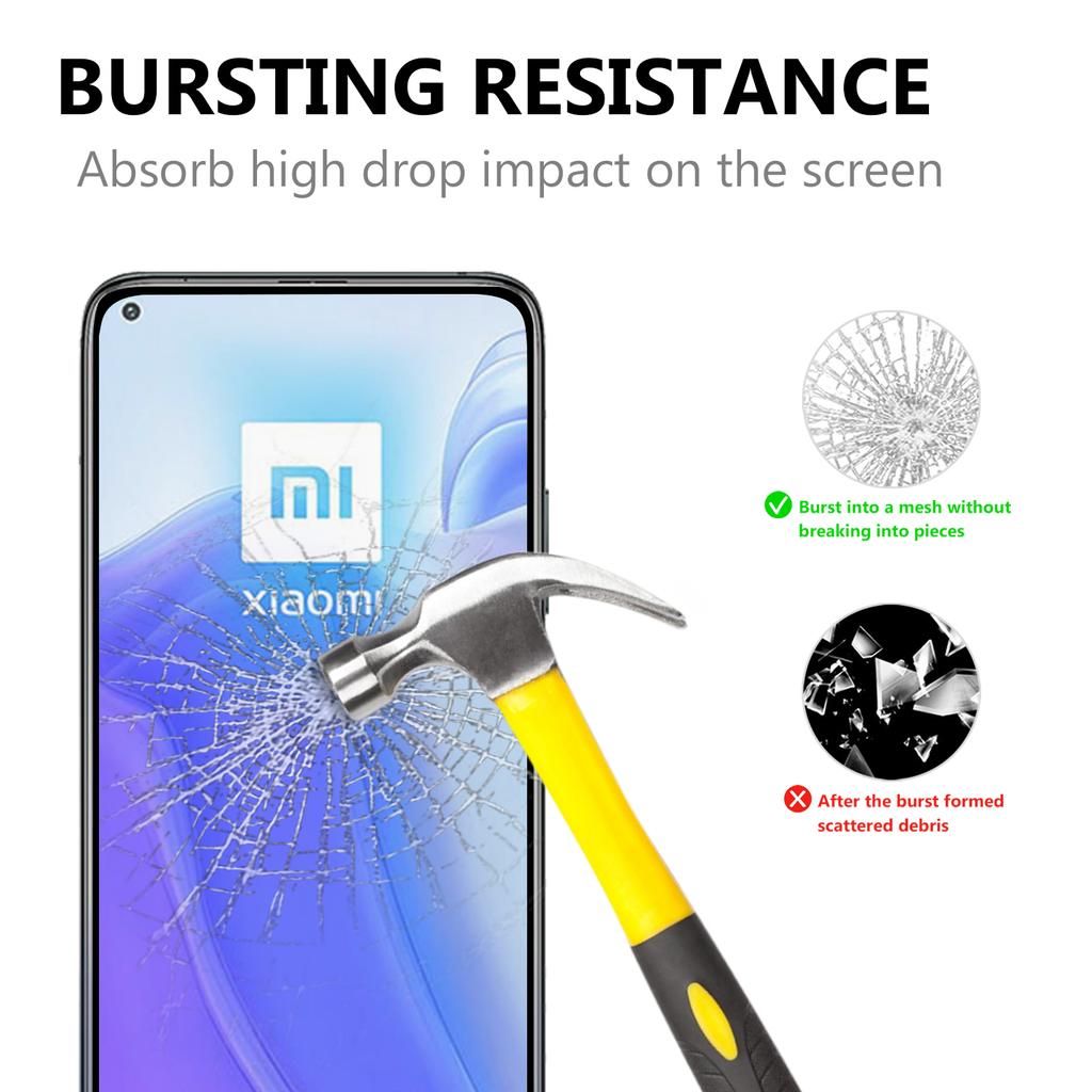 Complete Covering Tempered Glass Screen Protector for Xiaomi Mi 10T 5G Full Glue Black Edges