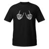 Rock And Roll Skeleton Hands Cotton T Shirt Music Skull