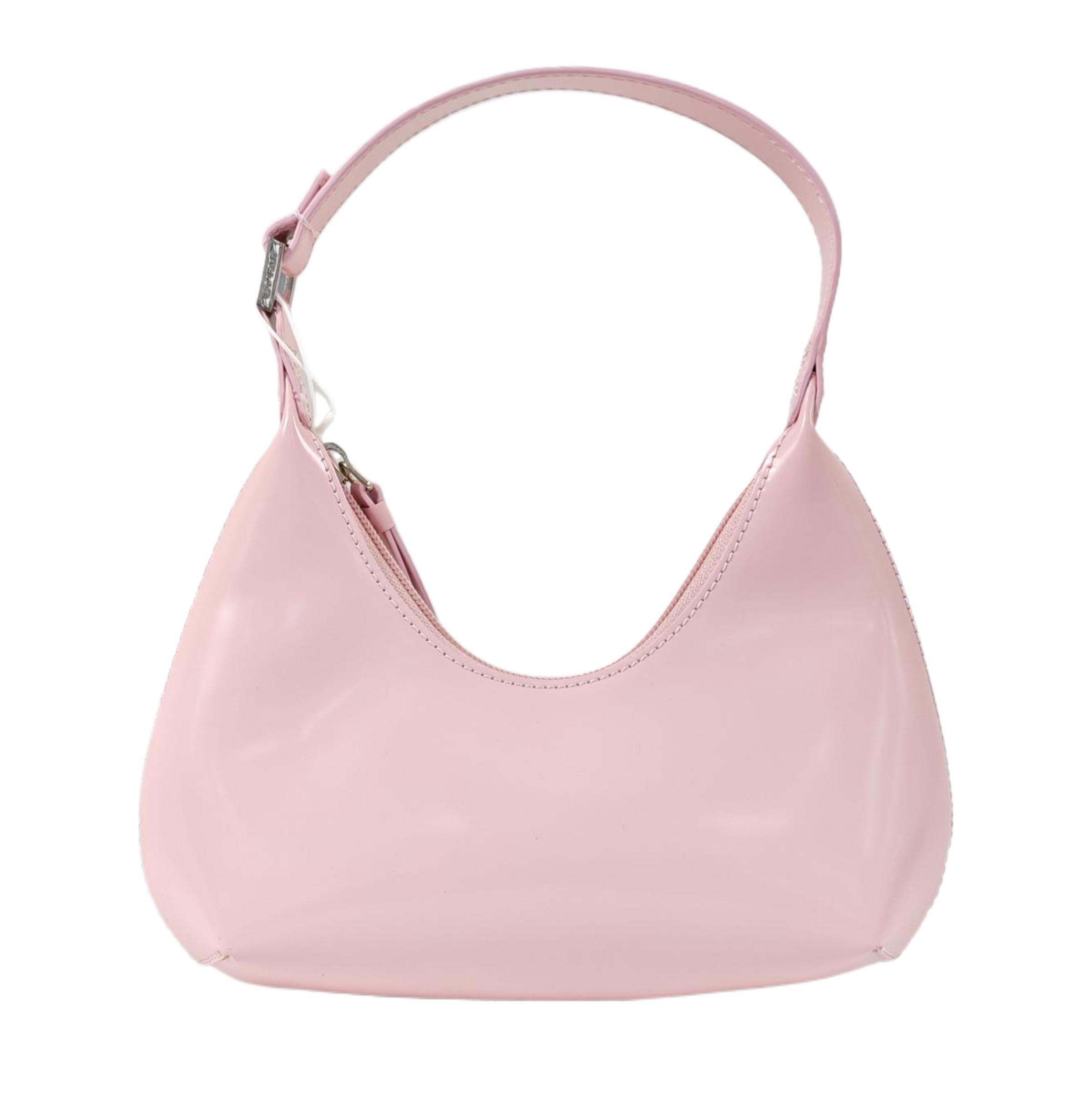 [Pre-Owned] Fashion Minimalist Vintage Zipper Shoulder Bag Glossy Leather Handbag - Excellent #12N0FPB ONE SIZE