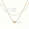 2 Elegant Vintage Style Imitation Pearl Heart Pendant Layered Necklaces - Suitable for Daily Wear, Best Gift for Friends and Best Friend