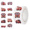 Cartoon Design Truck Stickers 500PCS Roll Fire Engine Stickers  Living Room Decoration