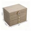 Jewelry Box, Walnut Wood Grain, High-end Exquisite Jewelry, Gold Stud Earrings, Necklace, Anti-oxidation Retro Storage Box, Large Capacity