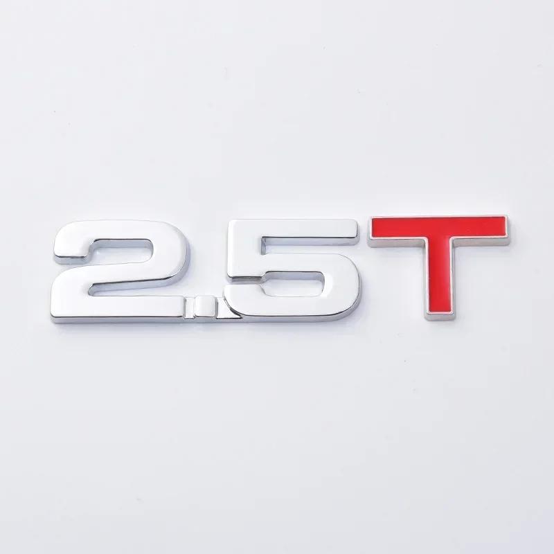 3D Metal 1.5T 1.6T 1.8T 2.0T 2.2T 2.4T 2.5T 2.8T 3.0T Car Sticker Emblem Badge Decal For Mazda KIA Renault TOYOTA BMW Ford Focus