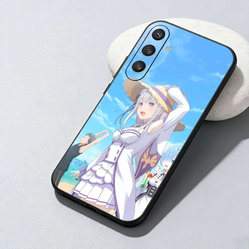 

Чехол для телефона E-Emilia из RE-Zero для Samsung Galaxy A73,A72,A71,A70,A52,A51 Другие Мягкий черный чехол Samsung a13 5g