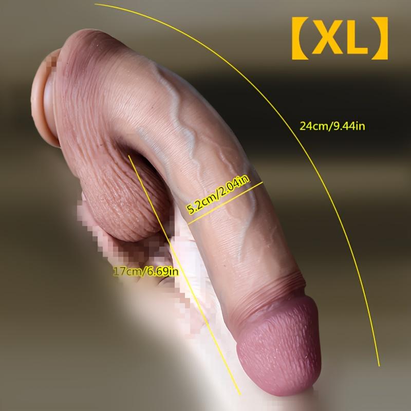 4 Sizes Ultra-Soft Realistic Silicone Dildo, Natural Flexible Design, Prominent Vein Texture, Strong Suction Cup, Premium Liquid Silicone Collection