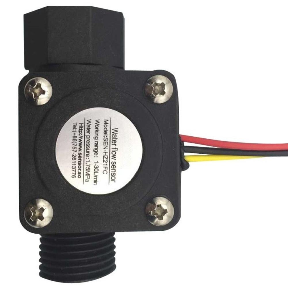 Nylon Turbine Water Flow Sensor 1-30Lmin 1.75MPa Employs Pulse Signal Output For Instant Water Heater Steam