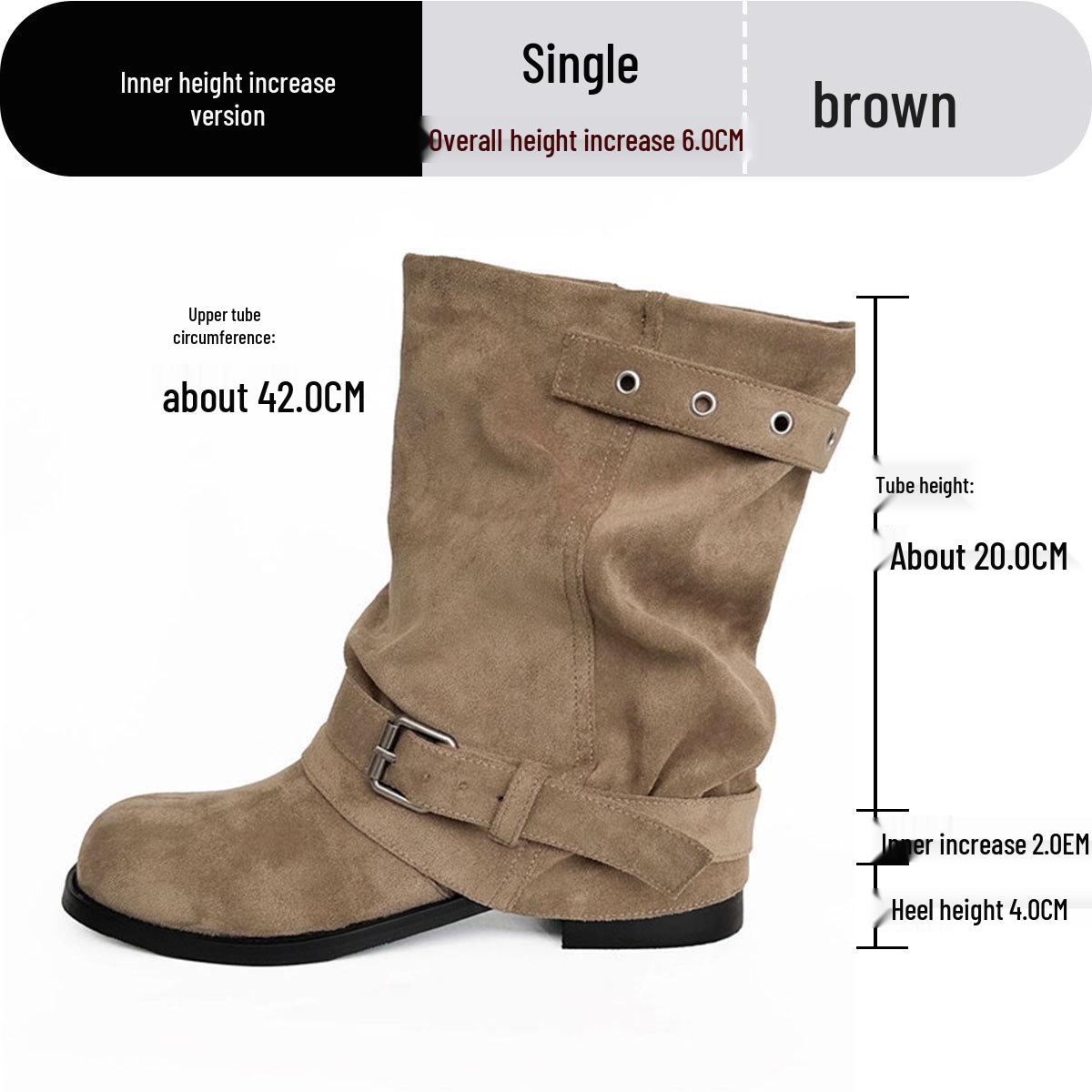 Женские ретро присборенные абрикосовые ботильоны - Коллекция Весна и Осень 2025 35