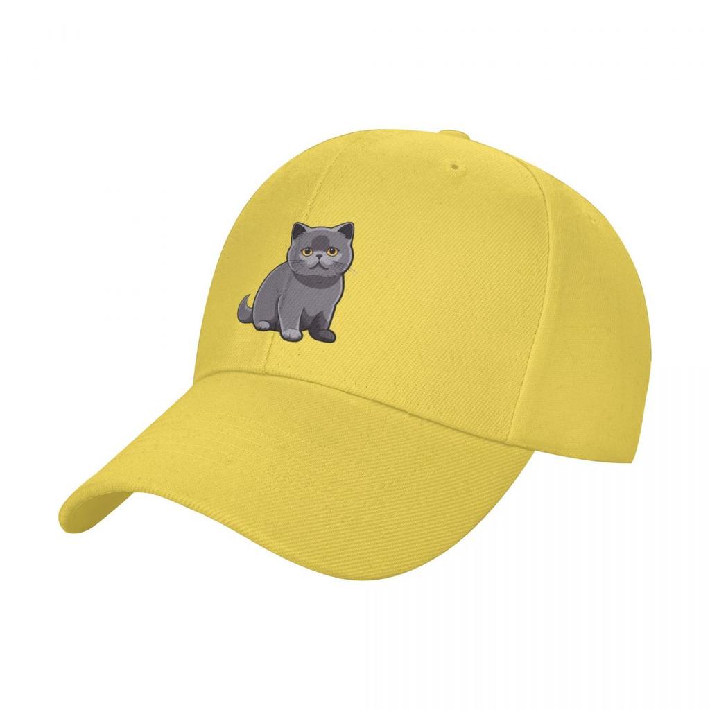 Cute British Shorthair Cat Baseball Cap Sailor Cap for Men Bobble Hat Designer Caps Male Womens