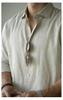 Men's Italian Linen Lightweight Long-Sleeve Shirt - Spring 2026 Casual, Old Money Style.