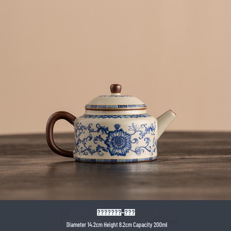 Qinghua Ru Kiln Ceramic Tea Caddy - High-End Moisture-Proof Storage for Green, White, and Pu-erh Tea, Chinese Style Sealed Jar