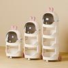 Kids Toy Storage And Space Duck/Rabbit Design Top Lid Organizer with Wheels Stackable Rolling Cart