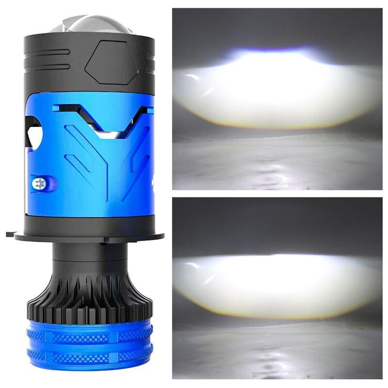 H4 Lens LED Bulbs Headlight 4575 LED Beads for Cars High Beam Low Beam Projector Turbo Fan 6000K 130W White Color Lighting 12V