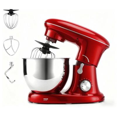 Pastry Robot - NETTLIFE - 1400W - 5 L - Stainless Steel Bowl - Red
