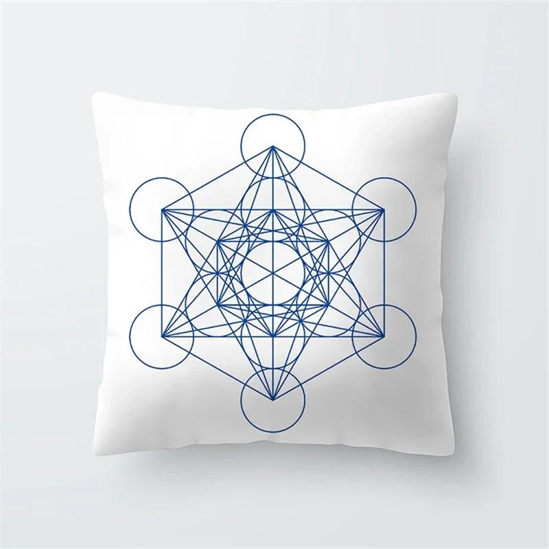 Nordic Geometric Navy Blue Cushion Covers Polyester Modern Deep Blue Pillow Case Livingroom Decorative Sofa Throw Pillows Cover