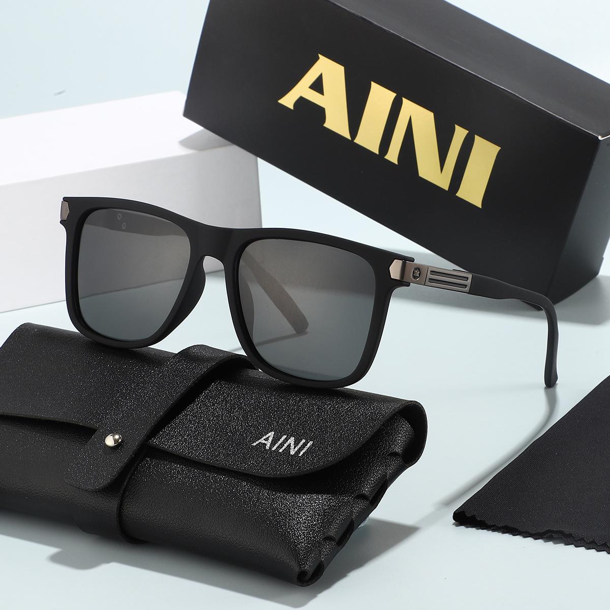 

European and American retro style men s fashionable polarized sunglasses trend versatile summer sun shading and UV protection li