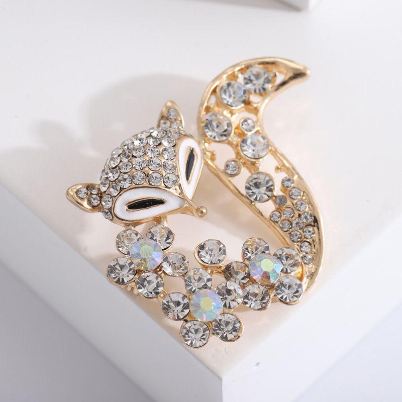Fashionable And Cute Full-diamond Personalized Oil-drop Brooch For Cardigans, Sweaters, Corsages, And Women's Jewelry.