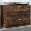 VidaXL Sink Cabinet Smoked Oak 78x37x59 Cm Engineered Wood, Bathroom Cabinet, Storage Cabinet Room 848119
