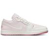 New Jordan Air Jordan 1 Slip Resistant Abrasion Resistant Low top Vintage Basketball Shoes Unisex White Pink IH0823-611