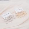 Exaggerated Flower Dangle Earrings Hollow Big Floral Knot Design Metal Drop Earrings for Women Punk Personality Jewelry