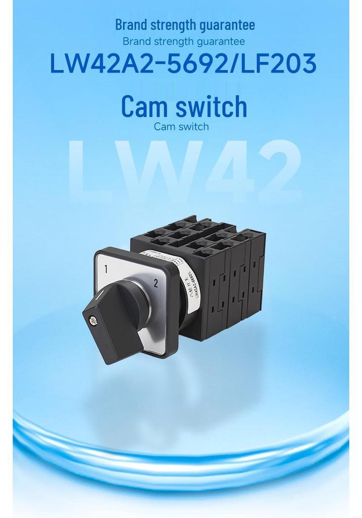 Zhuochao LW42A2-5692/L203 Dual-Speed 5-Position Rotary Cam Switch